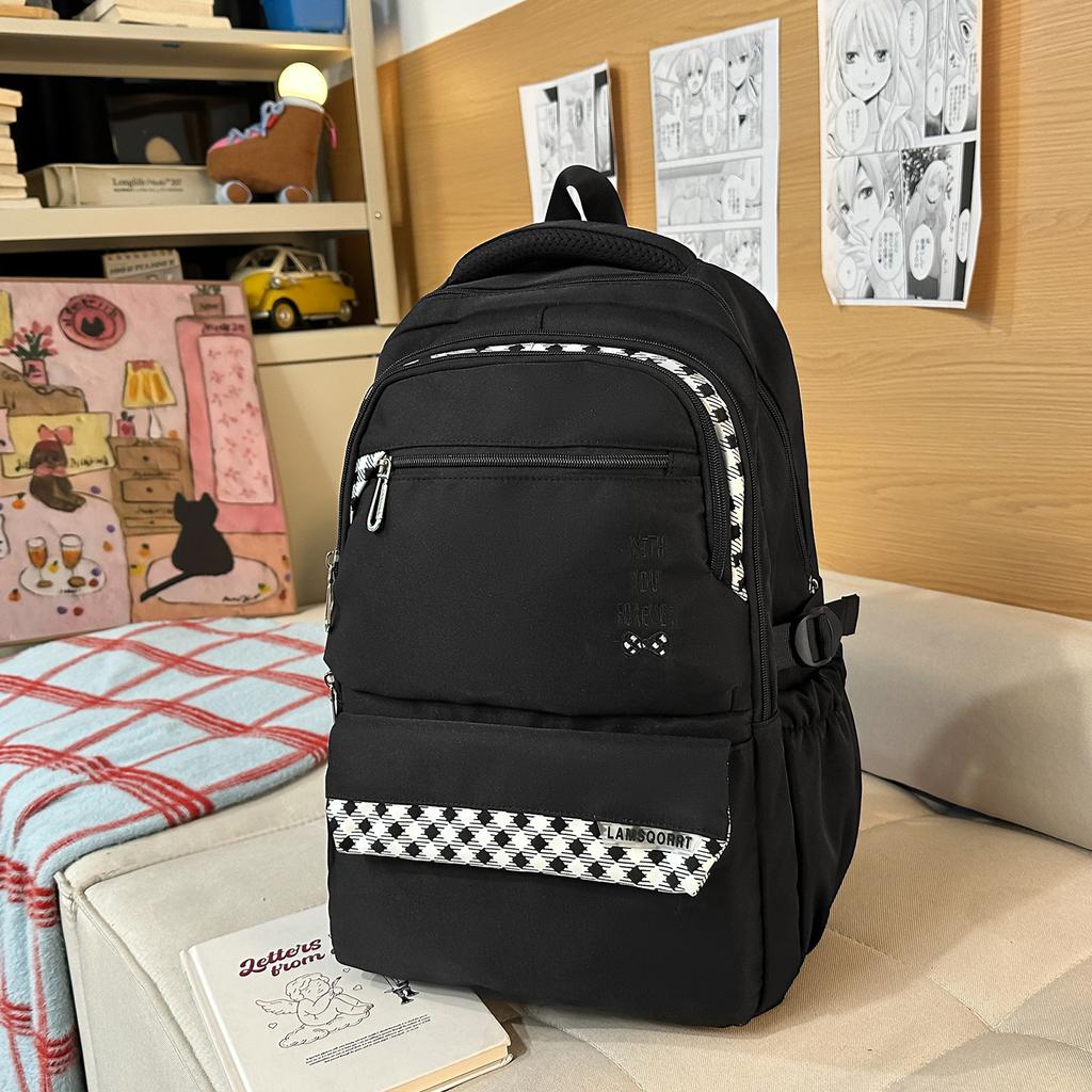 Schoolbag Backpack Junior high school students Large capacity campus leisure school bag Men's and women's outdoor simple sports travel backpack