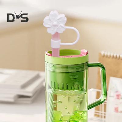 Silicone Flower Straw Cap 10mm Diameter Cute Straw Topper Dust-Proof Drinking Straw Covers Cap Reusable Straw Tips Lids Gift for Party Decor