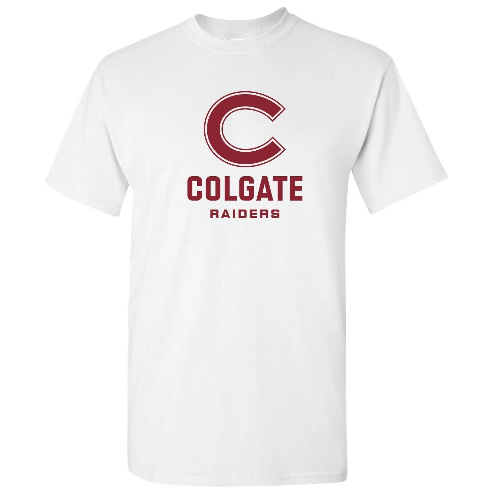 Colgate University Raiders Primary Logo T-Shirt - White L