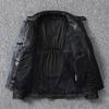 Genuine Leather Leather Jacket for Men's Head Layer Cowhide Motorcycle Leather Jacket for Additional Protective Gear Motorcycle Leather Jacket