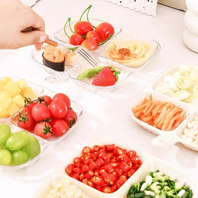 Multifunctional Divided Plate for Side Dishes, Hot Pot, and Condiments