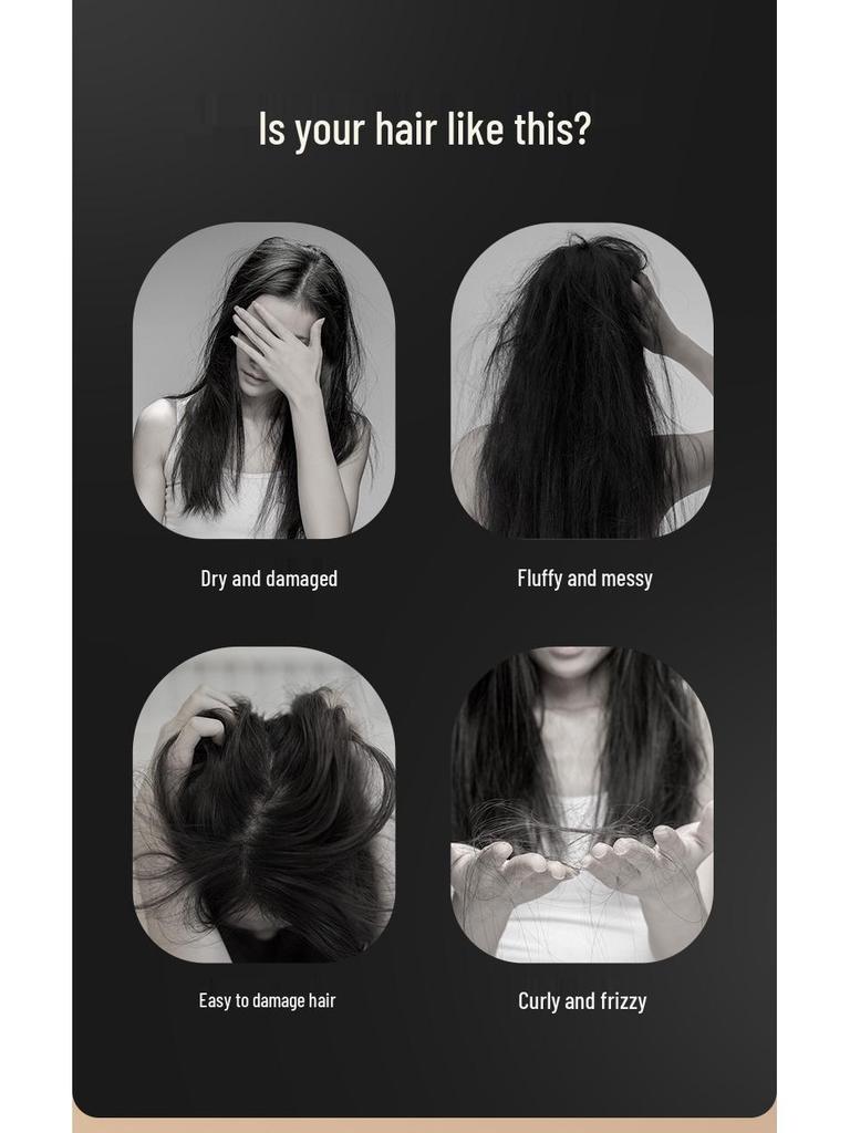 Wireless Mini Straightening & Curl Comb - No Damage, Negative Ion