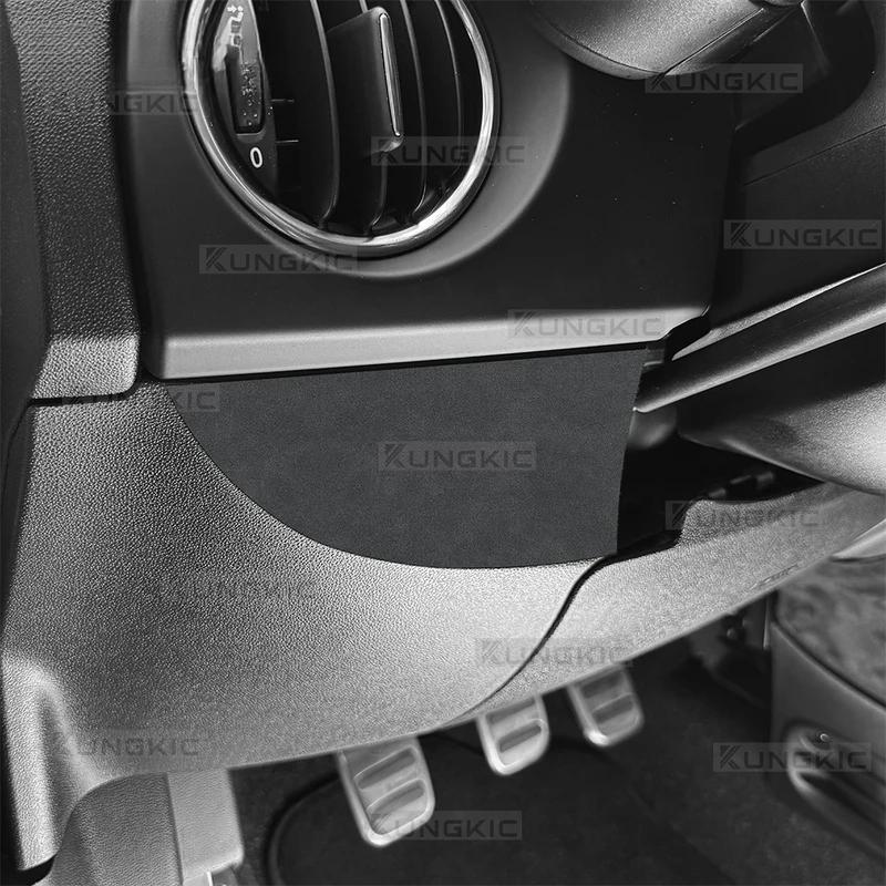 Oberer Wildleder-Aufkleber für Fiat 500 2008-2024 Abarth 595/695 2012-2024 Linkslenker Rechtslenker Auto Beifahrerraum Innenraumverkleidung Zubehör.