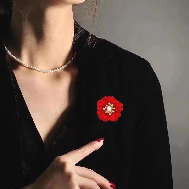 03 Broșă retro cu mărgele Super Flash, cu micro-incrustații de zirconiu, de lux, de calitate premium, ușoară