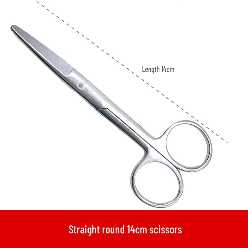 Surgical & Grooming Scissors Set: Stainless Steel, Curved & Straight Tips for Nursing, Gauze, Dissection, Pet Care