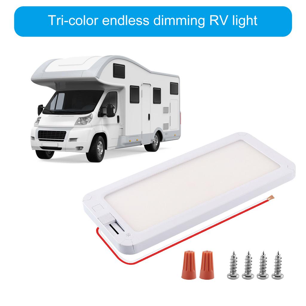 Caravans Ceiling Interior Lighting Accessories 3 Color Dimmable LED Light Super Bright for Motorhome Brightness Control