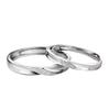 [Nicoiro] Matching Couple Rings with a Beautiful Stardust Finish and Moebius Design, Free Size, Made of Silver (S925)