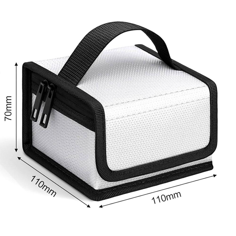 1pc Fireproof Bag Lithium Battery Explosion-proof Bag Portable Three-dimensional Flame Retardant For AA Model Airplane Batteries China Mainland