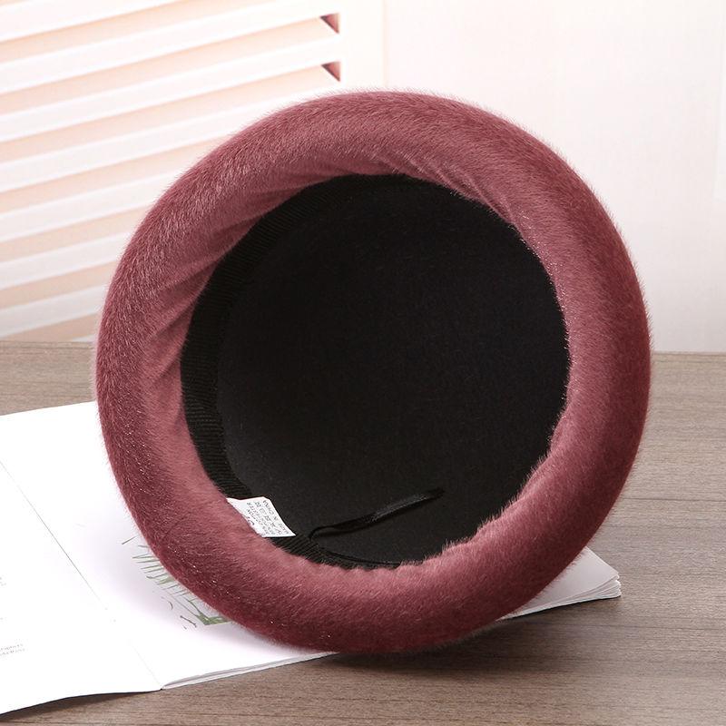 Elderly Hat Women's Autumn and Winter Woolen Top Hat Thickened Warm Grandma Hat Middle-aged Mother Basin Hat