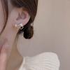 Bow earrings New year trendy niche design earrings simple dripping oil simple small stud earrings autumn