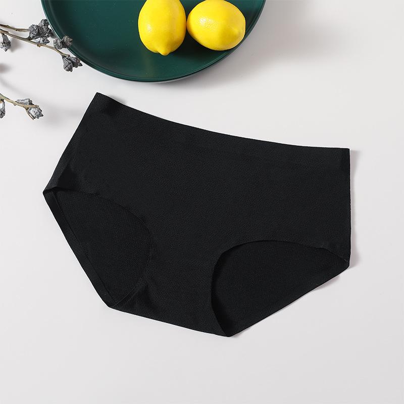 Plus Size Breathable Holes Panties Women Lingerie Solid Knickers Seamless Female Mid-rise Briefs