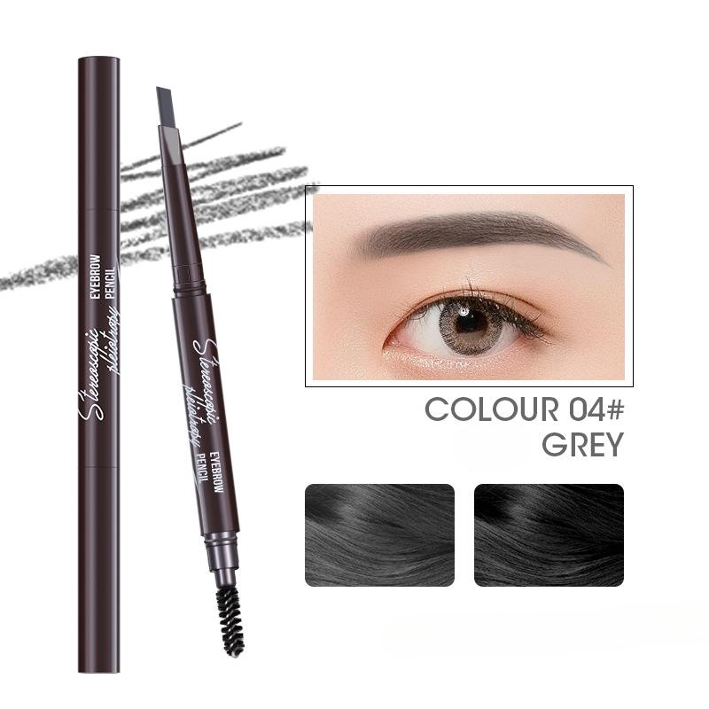 Multi-effect Eyebrow Pencil Double-ended Triangular One-word Eyebrow Pencil for Beginners, Not Easy To Smudge Makeup Pencil