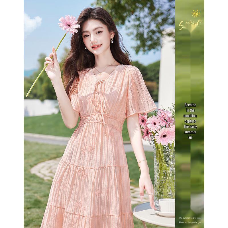 

Elegant Petite A-Line V-Neck Dress XL