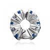 Pandora 799171c01 Clear   Blue Sparkling Clip Silver Charm