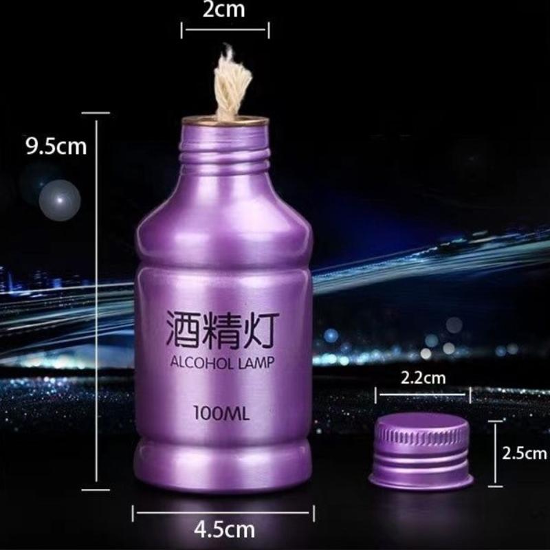 1 Stück tragbare Aluminiumlegierungslampe Alkohol-Flüssigkocher 50ML Kocher Alkohollampe für Outdoor-Survival Camping Labor Lehre