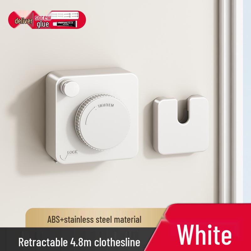 Invisible Punch-Free Retractable Indoor Clothesline for Balcony and Bathroom