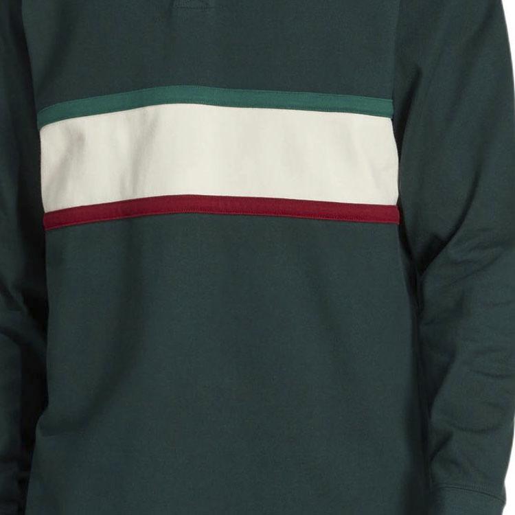 Adidas Pánské polokošile s dlouhým rukávem a pruhovaným límcem FMF Zelená HF1442