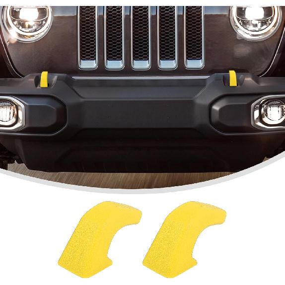 

Linskip Tow Hook Covers for 2007-2026 Jeep Wrangler 4XE JL JK & Gladiator JT (Sport Willys Sahara Rubicon) - Rubber Sleeve Protectors for Front жовтий