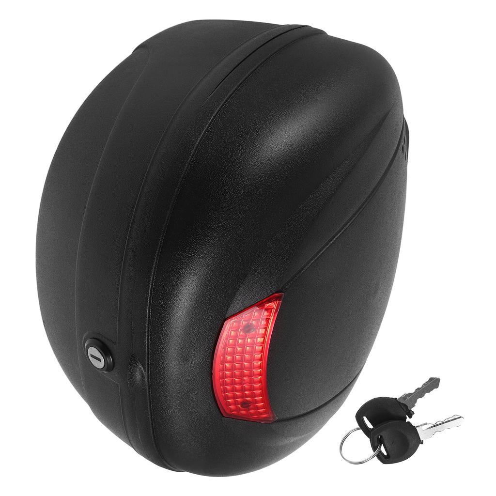 Caixa Traseira de Motocicleta Plástica Durável à Prova d'Água Porta-malas de Bicicleta Elétrica Top Case Caixa para Banco Traseiro Acessórios para Motocicleta Bagageiro