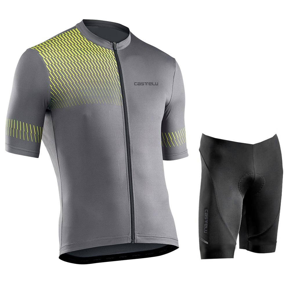Men Breathable Bicycle Cycling Clothing Short Sleeve Mountain Bike Jersey Outdoor Sportswear Suit 2026 Summer Breathable Cycling Suit Set