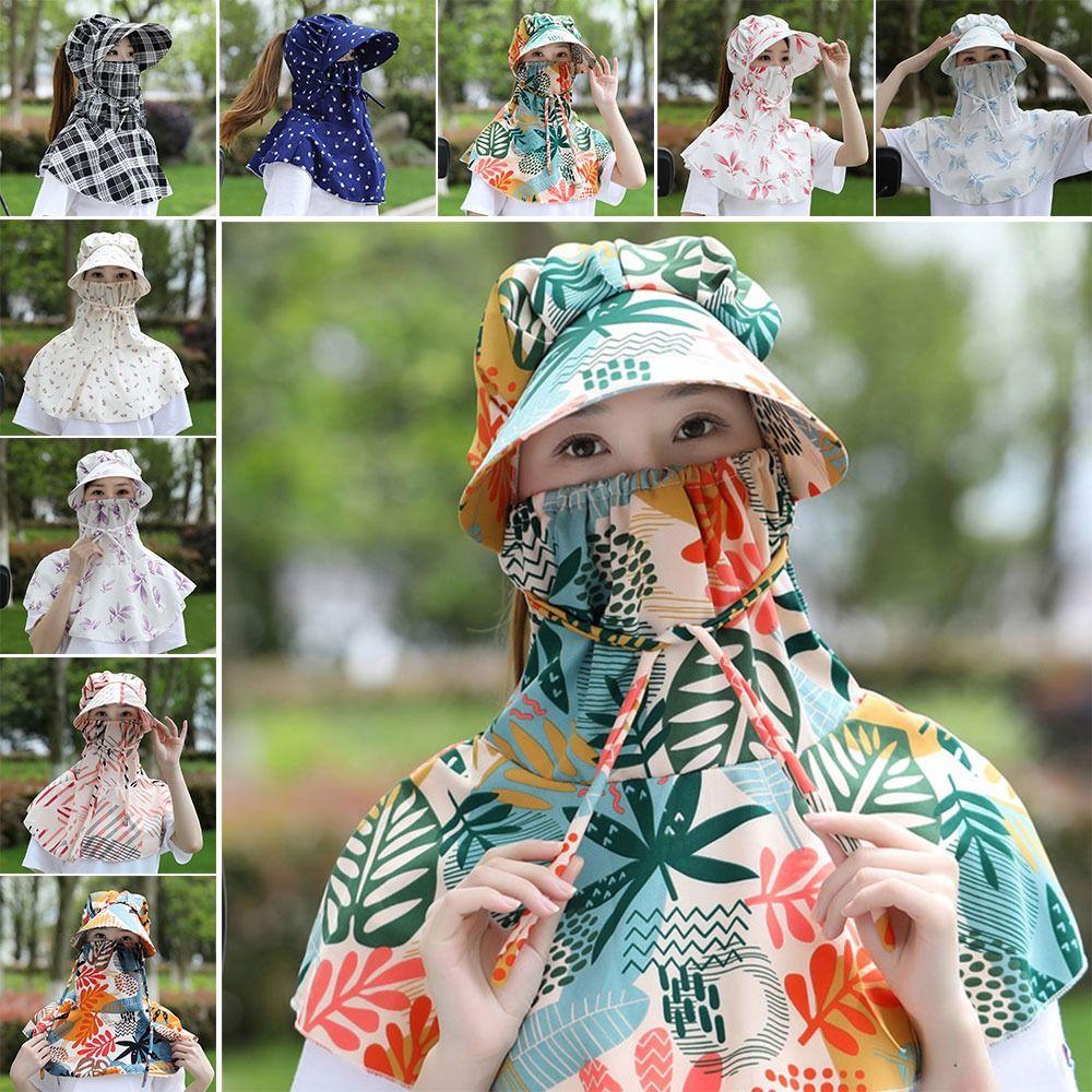 Full Face Neck Protection Sunscreen Cap Dust-proof Outdoor Sun Hat Outdoors Tea Picking Cap  Summer