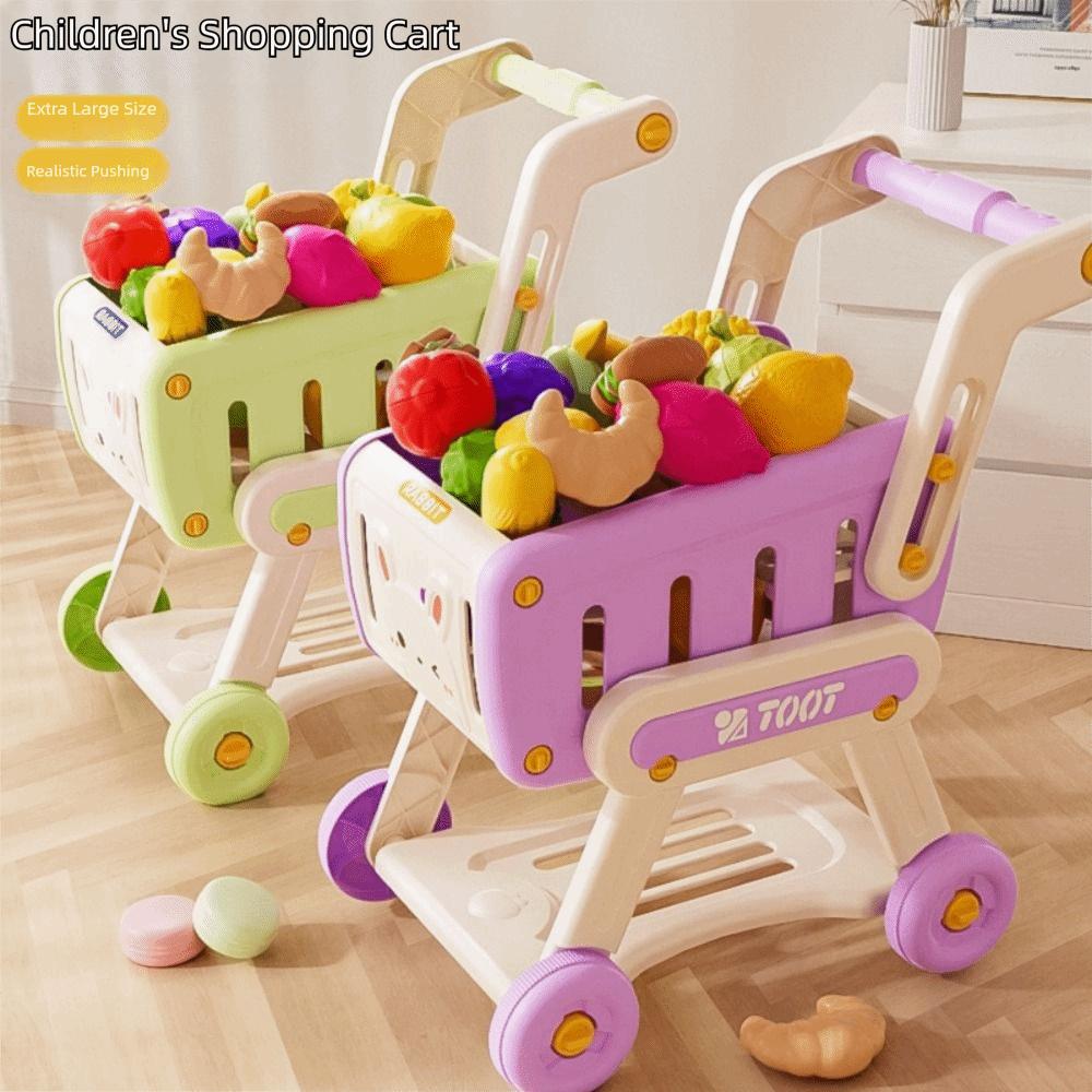 Simulation Supermarket Trolley Toy 32PCS/Set Pretend Shopping Playset Toy  Playing House