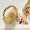 New Chinese Style Socialite with High-end and Niche Design, Handmade Beaded Vegetable Basket Woven Bag, Dinner Party Handbag