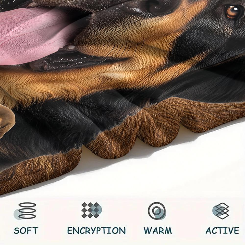 1Pc Tibetan Mastiff Dalmatian Print Flannel Blanket, High quality Comfortable for All Seasons, Home Decor, Warmth and Comfort, Perfect for Gifts