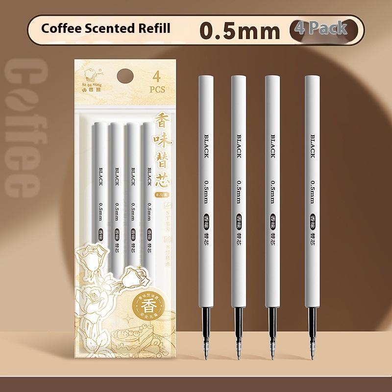 4pcs Scented Gel Pen Set 0.5 Unique Fragrance Ink ST Nib Ergonomic Grip Smooth Writing Pens Cute Novelty Office School Supplies