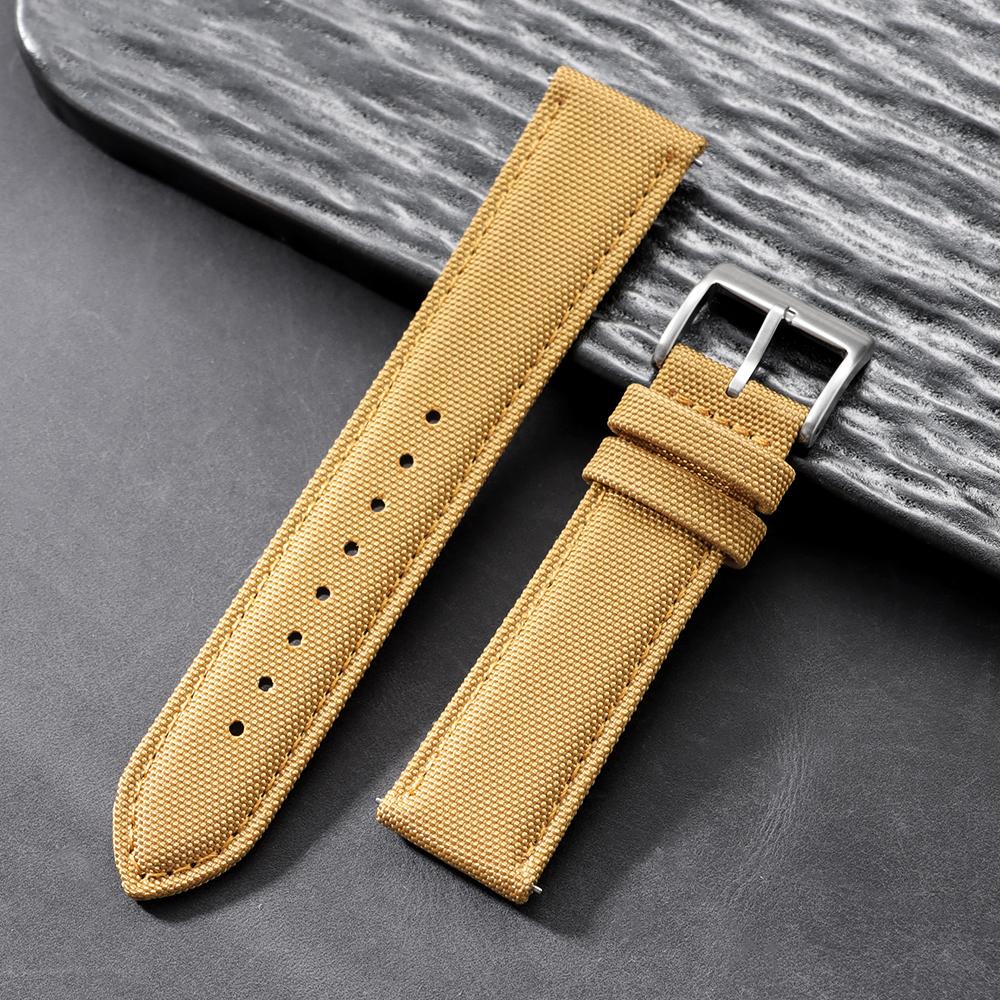 Wristband 20mm 22mm Sailcloth Watch Band Two-Sided Nylon Strap for Seiko for Omega Quick Release Army Sport Nylon Bracelet