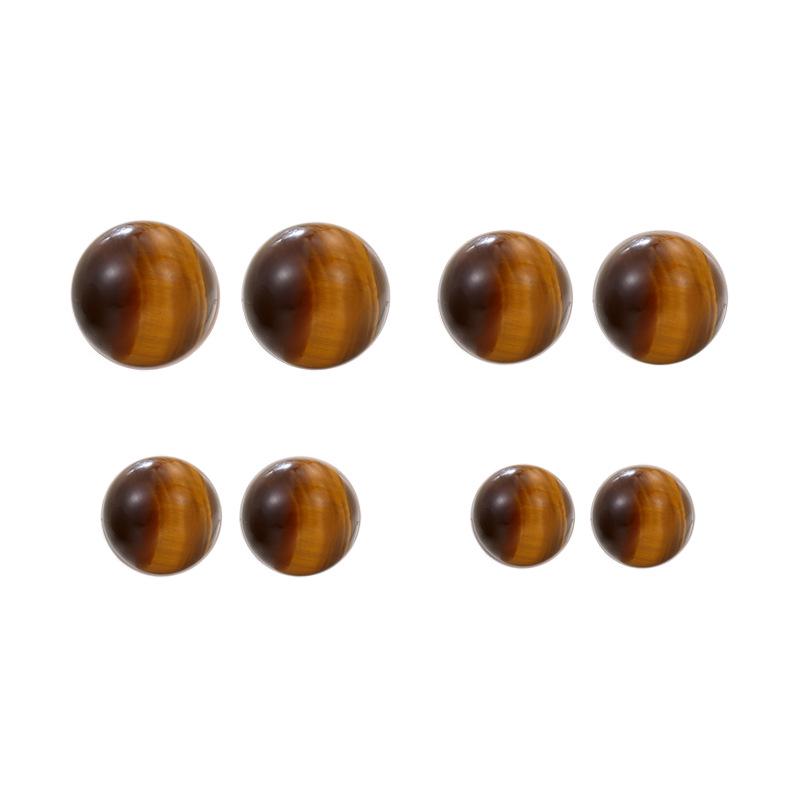 Banyan Tree Silver Tiger Eye Stone Earrings: Retro & Fashionable High-End Autumn/Winter Women's Jewelry