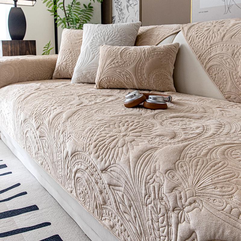 

Минималистичная Ретро Плюшевая Подушка для Дивана Всесезонная Универсальная Противоскользящая и Пыленепроницаемая Накидка на Подушку Сиденья Спинка Подлокотник Накидка полотенце 70x70