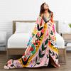 Colorful Floral and Animal  Blanket Quality Warm Soft  Throw Blanket Spring Kids Outdoor Funny Bedspread
