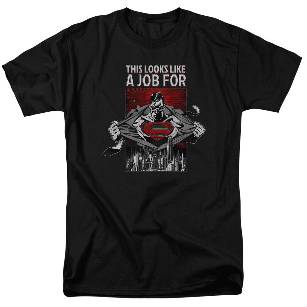 26 This Looks Like A Job For Superman T Shirt Licensed Comic Book Movie Tee Black Unisex T-Shirt M
