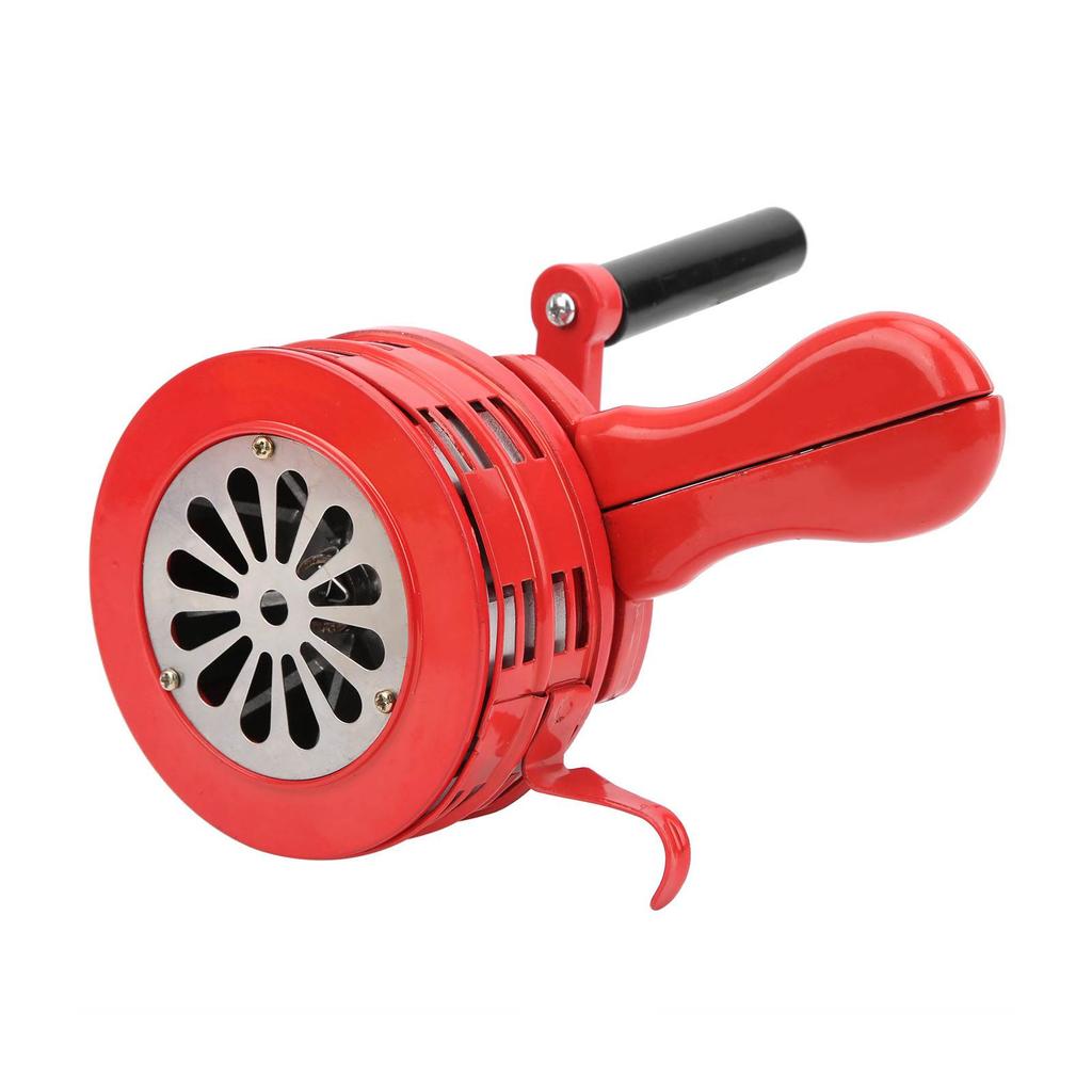 Hand Crank Siren Red Portable Manual Operated Alarm for Schools Troops Alarming 120DB