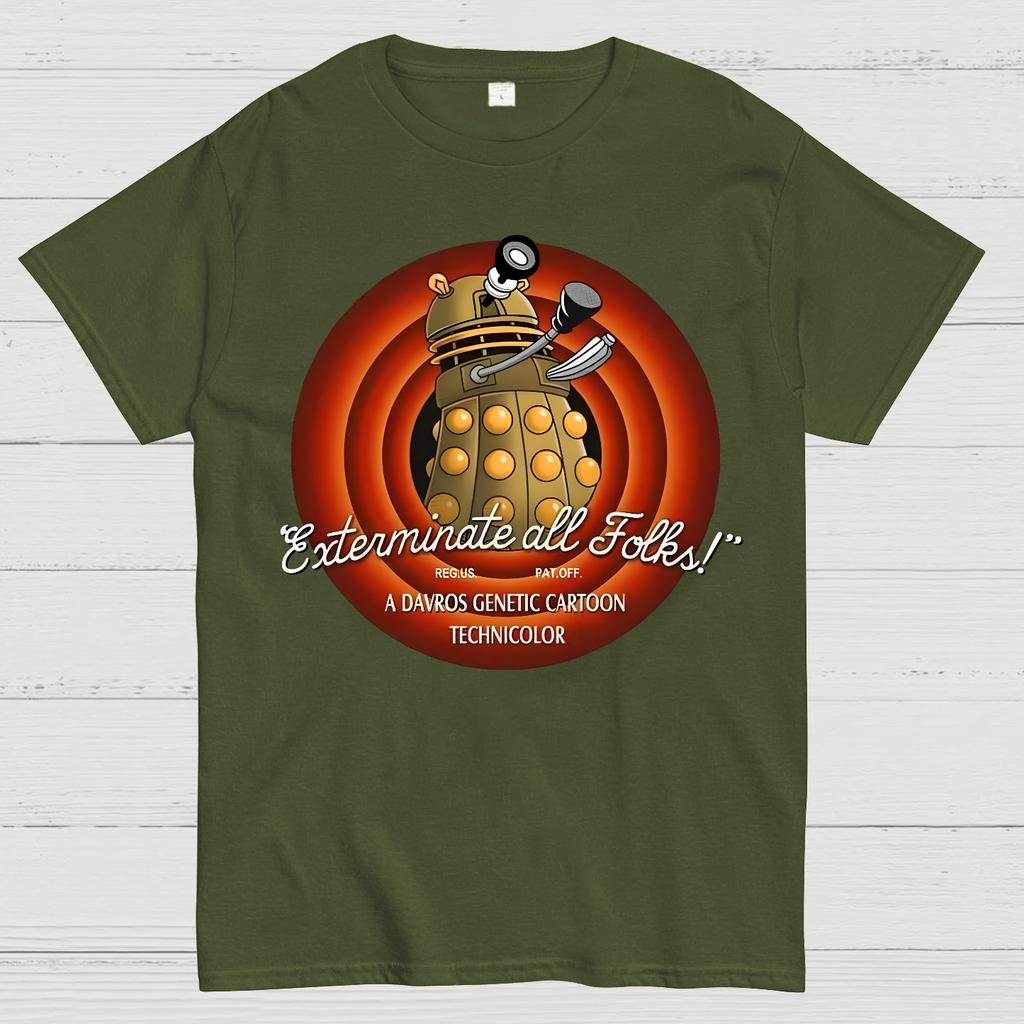 Looney Daleks Unisex 100% Cotton Summer Casual Cool Loose T-Shirt
