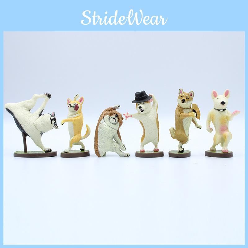 Master Dance Dog Pvc Model Toy For Home Decor And Gift Pack Of Pieces Six