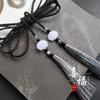 Ming Dynasty Daoist Robe Waist Rope with Jade Pendant Tassel - Unisex Hanfu Palace Ribbon Accessory