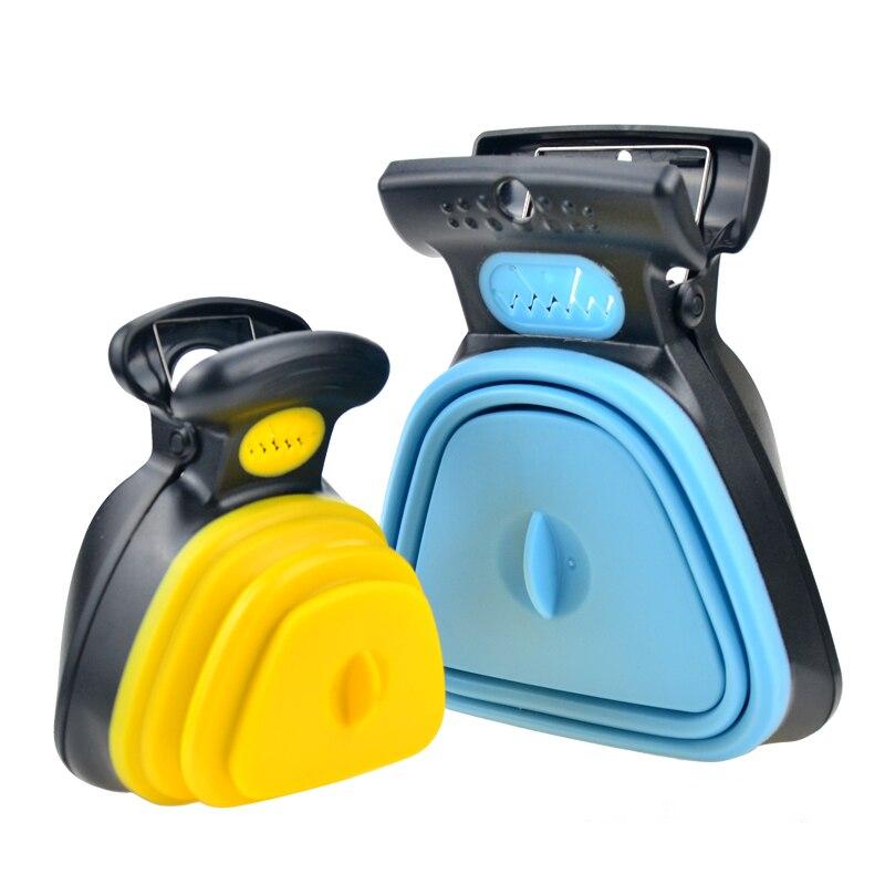 Colector de caci pentru câini, curăţare pliabilă, cu o rolă de pungi descompozabile, pentru curățarea excrementelor, accesorii pentru animale de companie