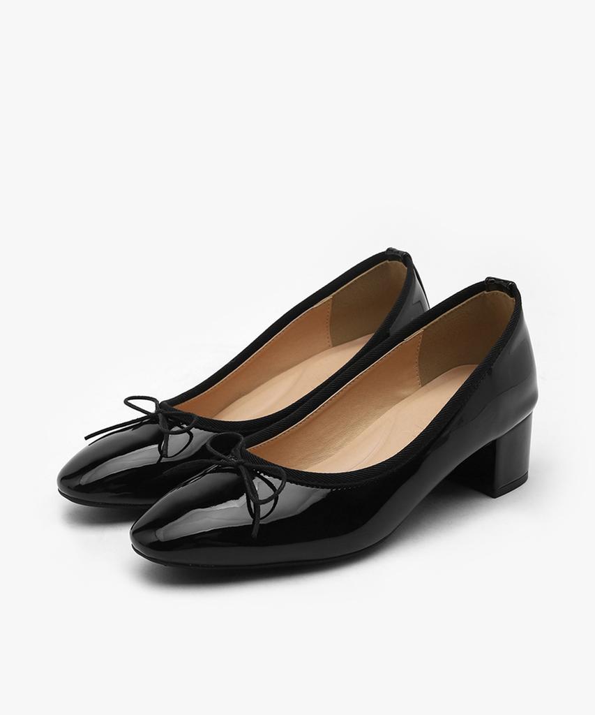 Sappun Retive Enamel Ribbon Pumps Heels (4Cm) (B Type)