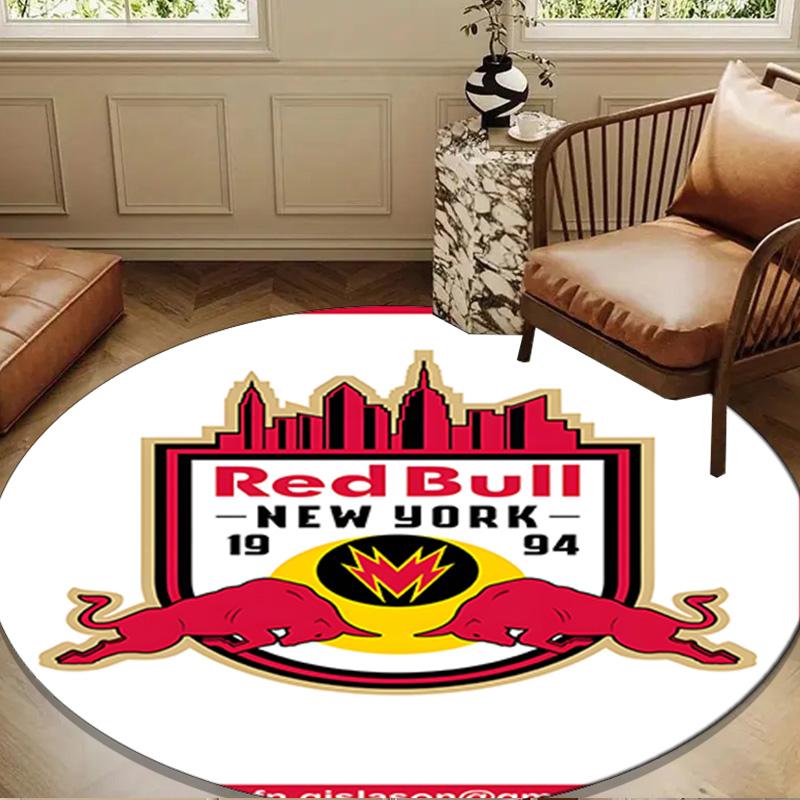 New York Bulls Crest Round Mat Home Decor, Chair Rug For livingroom,Bedroom, Doormat Home Decor Birthday Gift Christmas Gifts