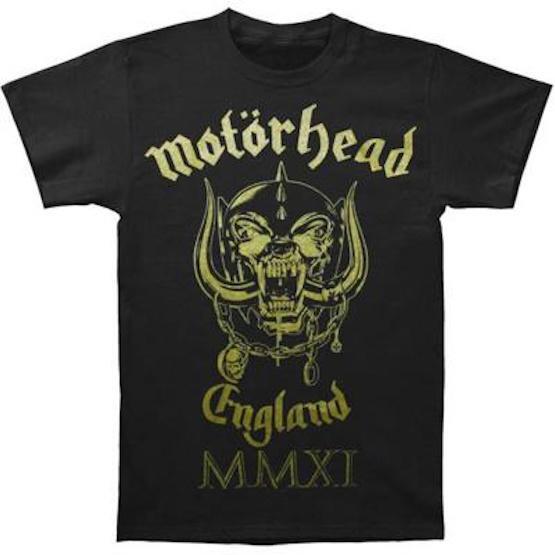 Motorhead England SnaggleTooth T-shirt - Gold 2011 Tour XXXL