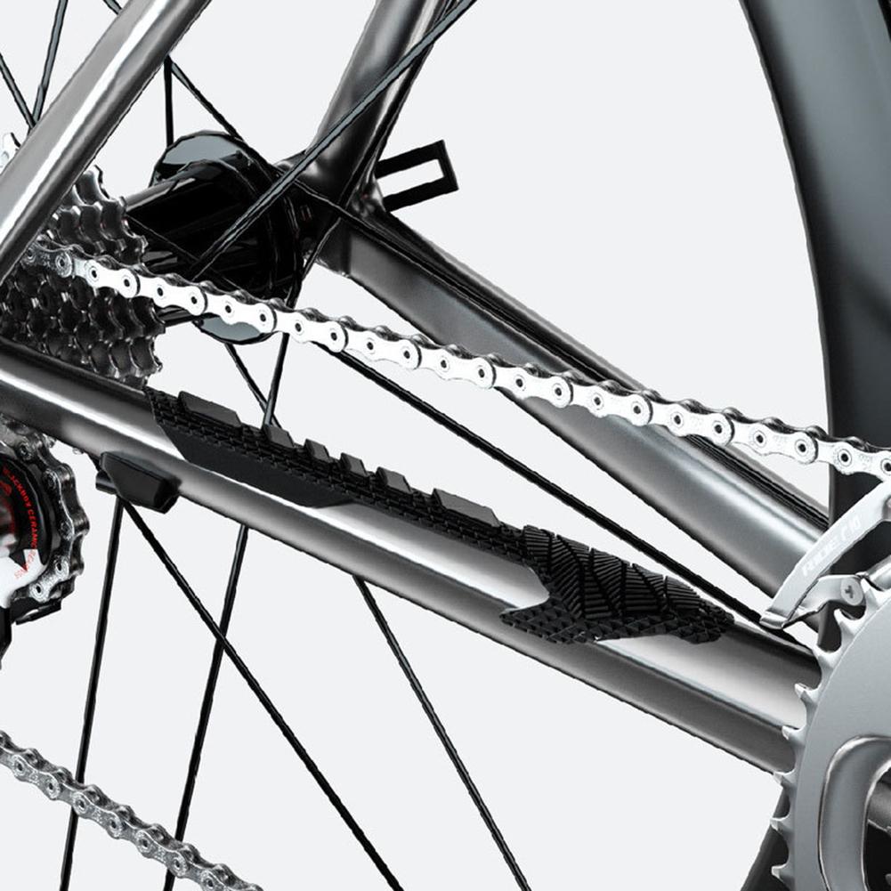 Bicycle Protection Sticker Silicone Chain Collision Sound Absorbed Protector Anti-scratch Self-adhesive MTB Road Bike Function