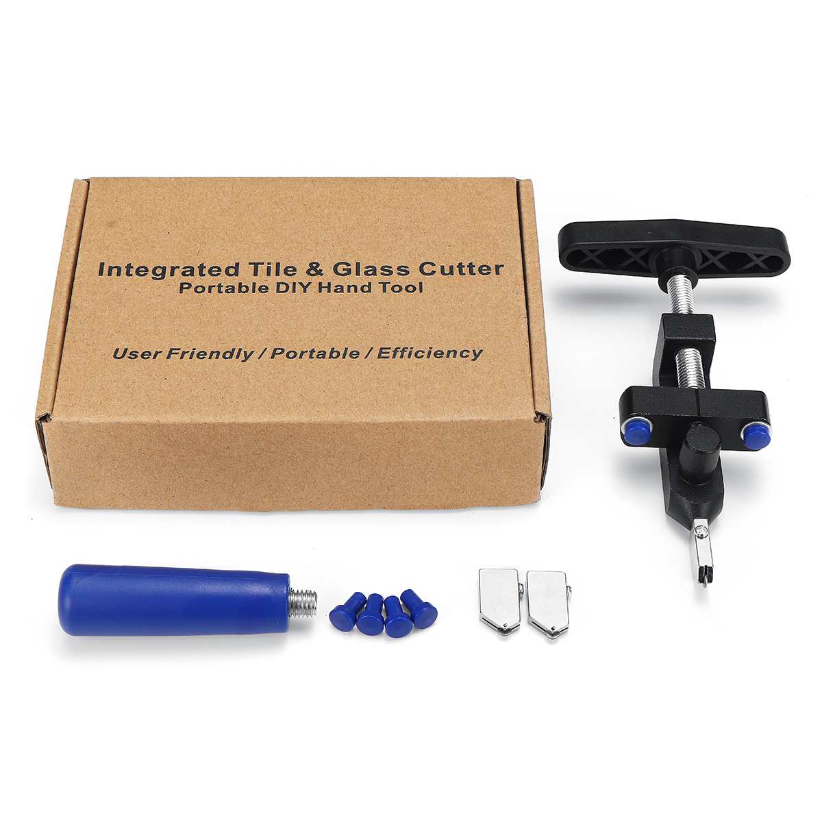 

8 шт. Профессиональный резак для стеклянной плитки Easy Glide 2 в 1, инструмент для резки керамической плитки и стекла, портативный строительный резак, прямая поставка чёрный