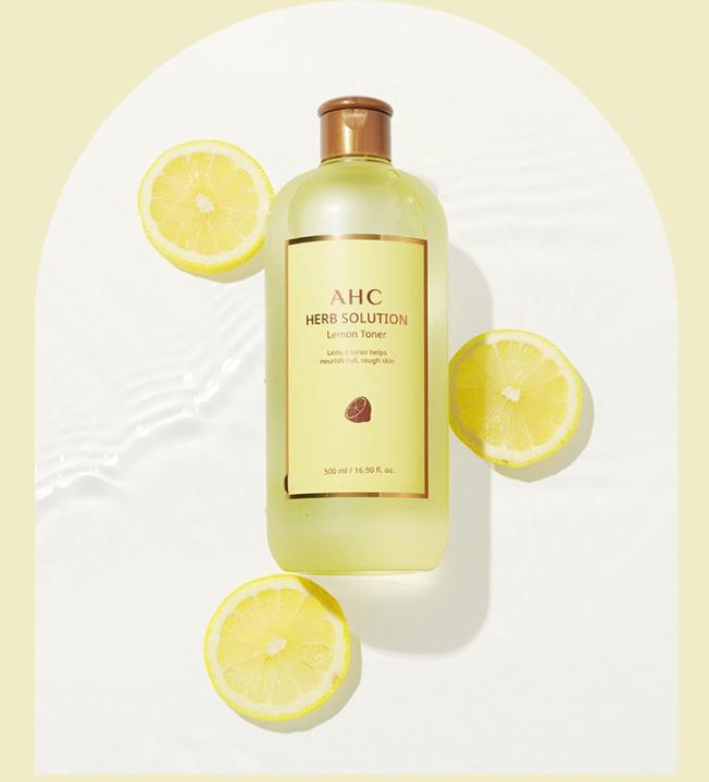 AHC Herb Solution Lemon Toner 500ml | Brightening & Refreshing Formula