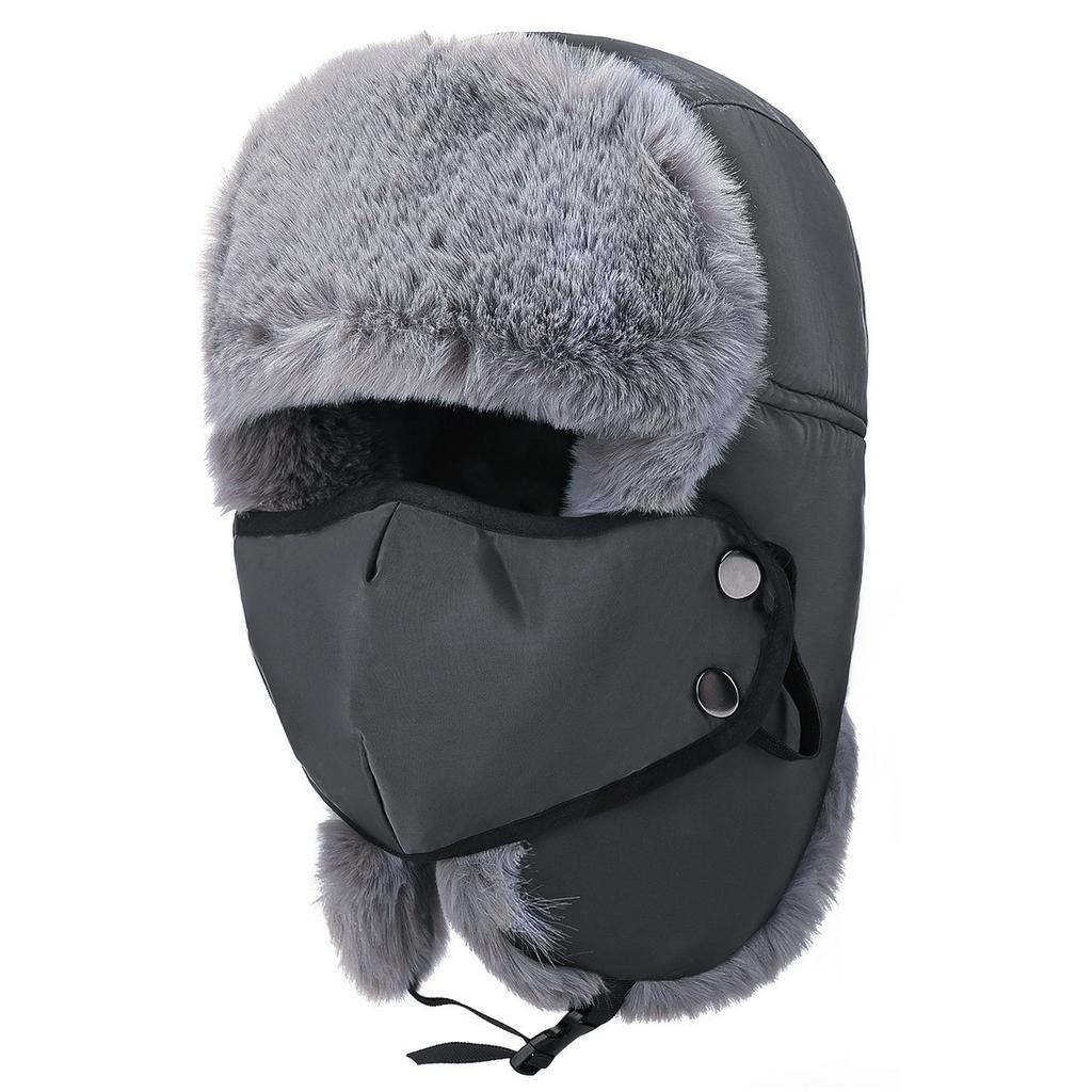 Winter Trapper Hat Thick Fleece Lined Ear Flap Windproof Cap for Men Outdoor Cycling/Hiking