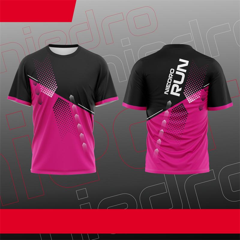 Modische Lauf-Sport-T-Shirts Sommer Schnelltrocknend Outdoor Fitness 3D-bedruckte T-Shirts Trend Oversized Atmungsaktiv Trainingsanzug-T-Shirts