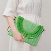 Bag Beach Handmade Bag Large Capacity Fringed Magnetic Closure Straw Crossbody Bag Woven Envelope