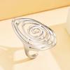Stainless Steel Open Spiral Ring: Adjustable Hollow Titanium Design for Women