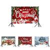 Christmas Background Banner Polyester Festival Party Decor For Holiday Event